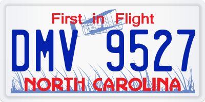 NC license plate DMV9527