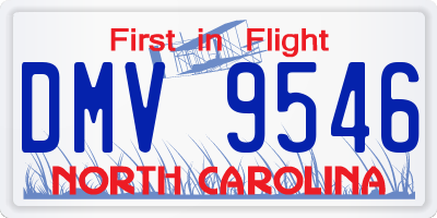 NC license plate DMV9546