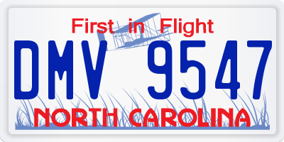 NC license plate DMV9547