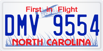 NC license plate DMV9554