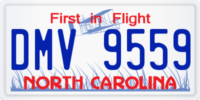 NC license plate DMV9559