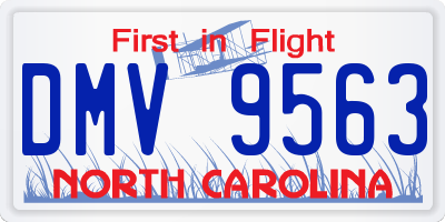 NC license plate DMV9563