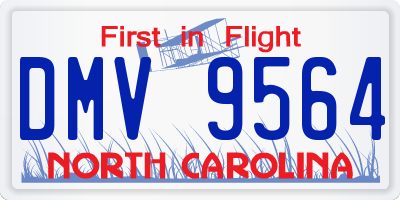 NC license plate DMV9564