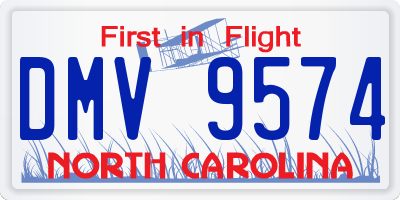 NC license plate DMV9574
