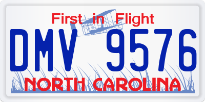 NC license plate DMV9576
