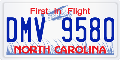 NC license plate DMV9580