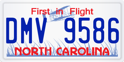 NC license plate DMV9586