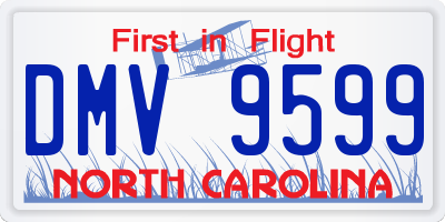 NC license plate DMV9599