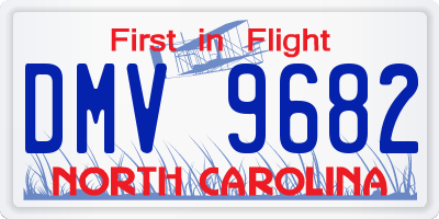 NC license plate DMV9682