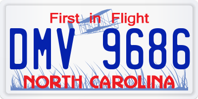 NC license plate DMV9686