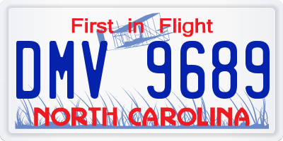 NC license plate DMV9689