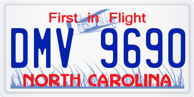NC license plate DMV9690