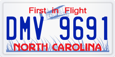 NC license plate DMV9691