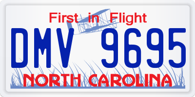NC license plate DMV9695