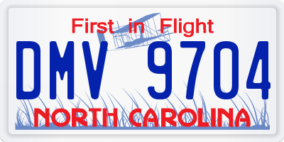 NC license plate DMV9704