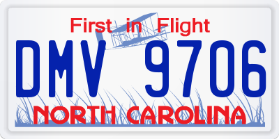NC license plate DMV9706