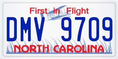 NC license plate DMV9709