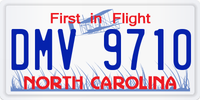 NC license plate DMV9710
