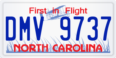 NC license plate DMV9737