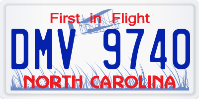 NC license plate DMV9740