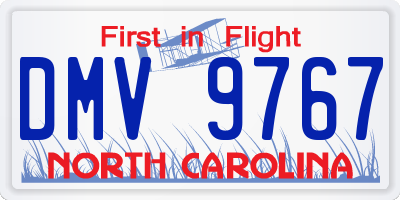 NC license plate DMV9767