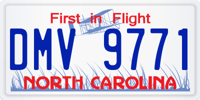 NC license plate DMV9771
