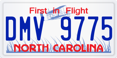 NC license plate DMV9775