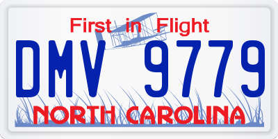 NC license plate DMV9779