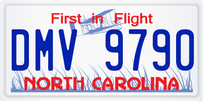 NC license plate DMV9790