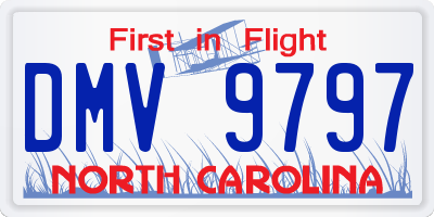 NC license plate DMV9797