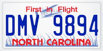 NC license plate DMV9894