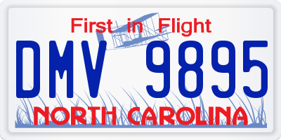 NC license plate DMV9895