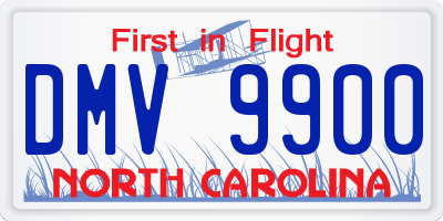 NC license plate DMV9900