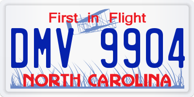 NC license plate DMV9904