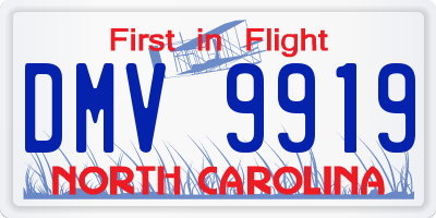 NC license plate DMV9919