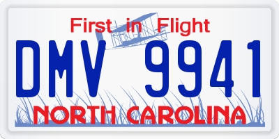 NC license plate DMV9941