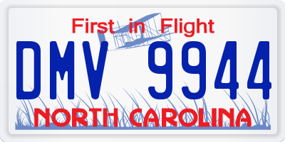 NC license plate DMV9944