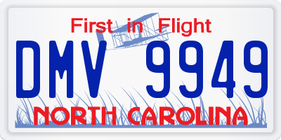 NC license plate DMV9949