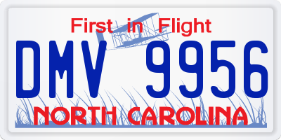 NC license plate DMV9956