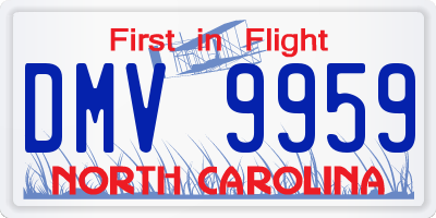 NC license plate DMV9959