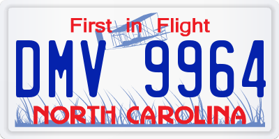 NC license plate DMV9964