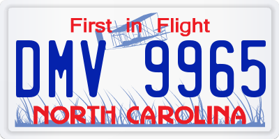 NC license plate DMV9965
