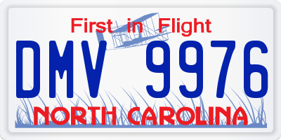NC license plate DMV9976