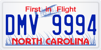 NC license plate DMV9994