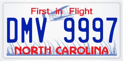 NC license plate DMV9997