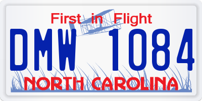 NC license plate DMW1084