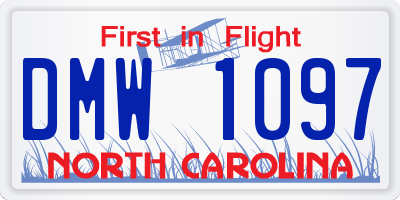 NC license plate DMW1097