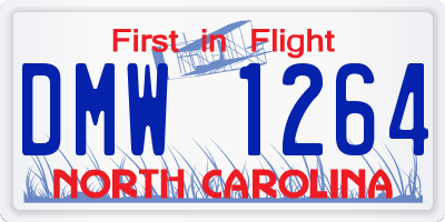 NC license plate DMW1264