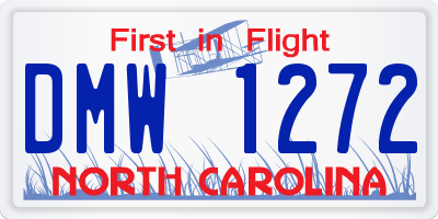 NC license plate DMW1272