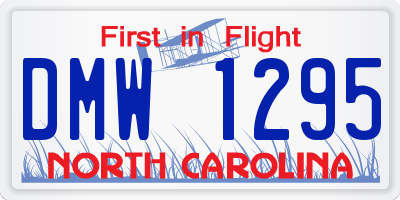 NC license plate DMW1295